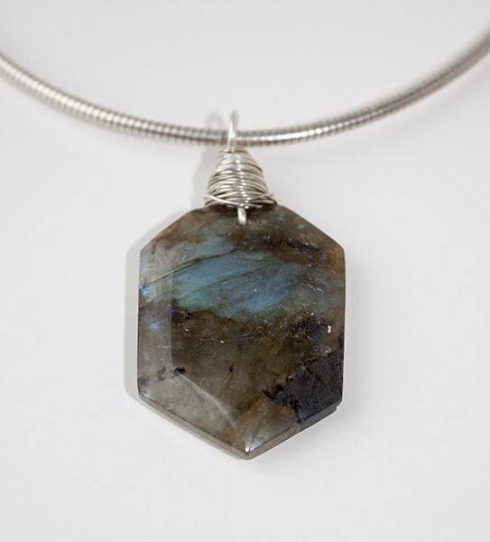 Labradorite and sterling pendant