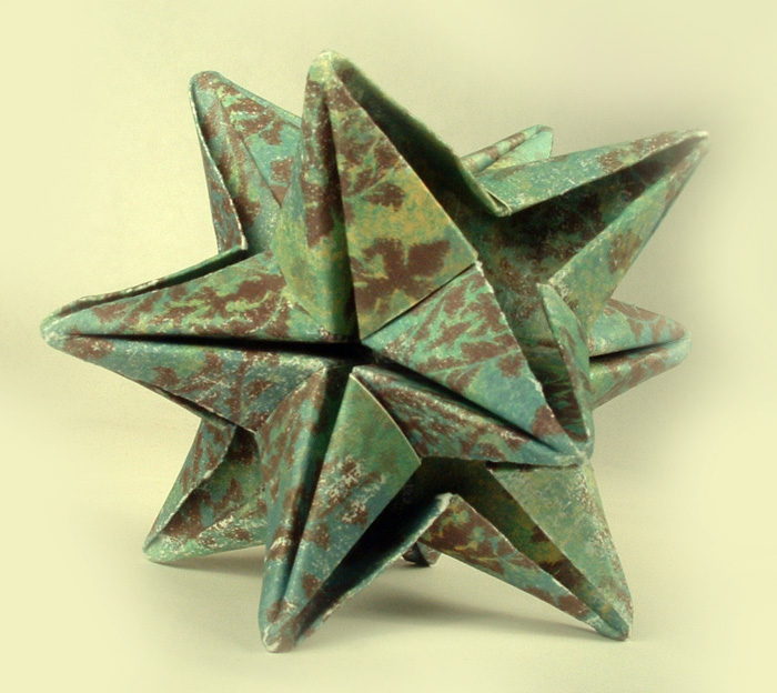 Christmas Ornament Countdown Scrapbook Paper Origami Stars